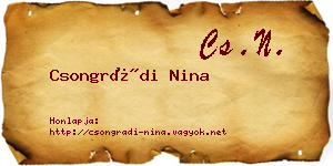 Csongrádi Nina névjegykártya